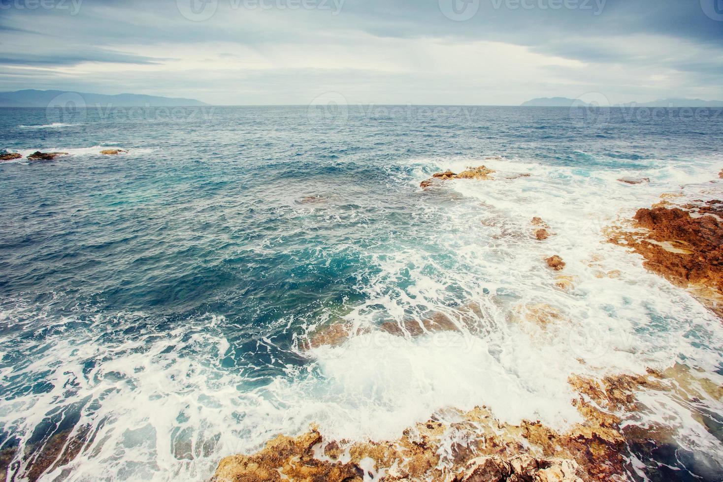waves on the sea landscape photo