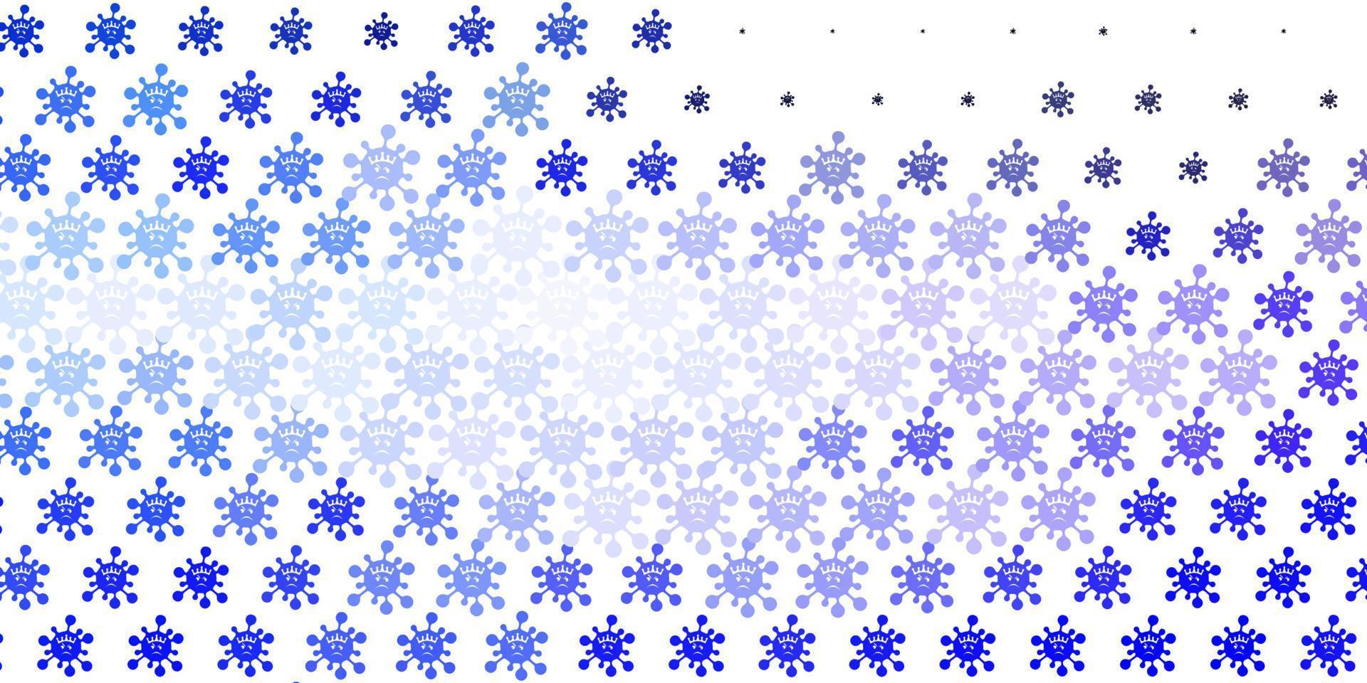 Light Purple vector backdrop with virus symbols.