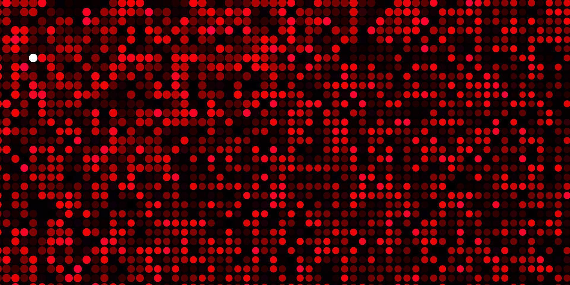 Dark Red vector background with bubbles.