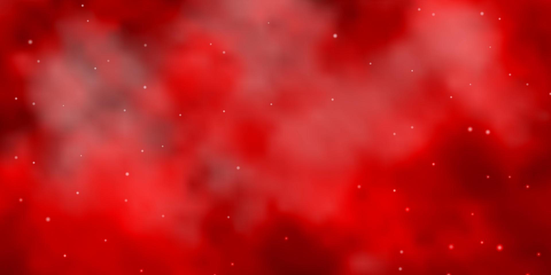 textura de vector rojo claro con hermosas estrellas.