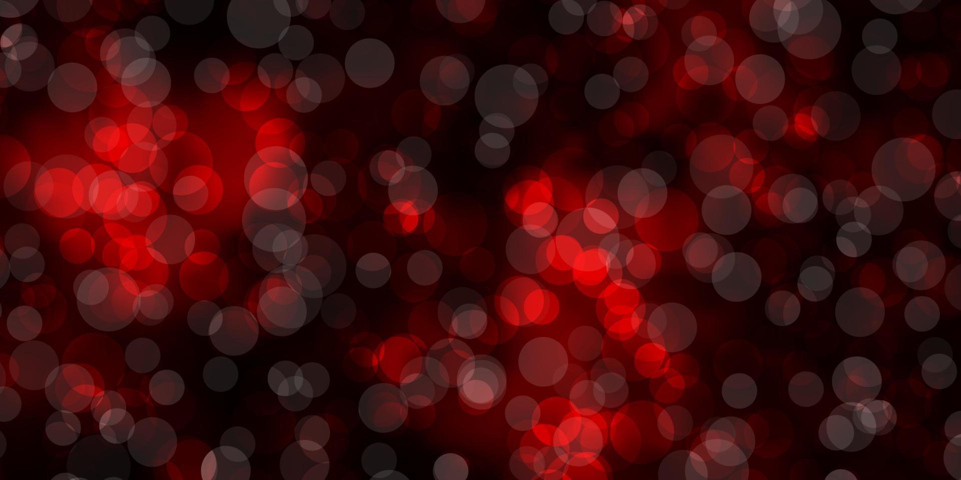 Dark Red vector layout with circle shapes.