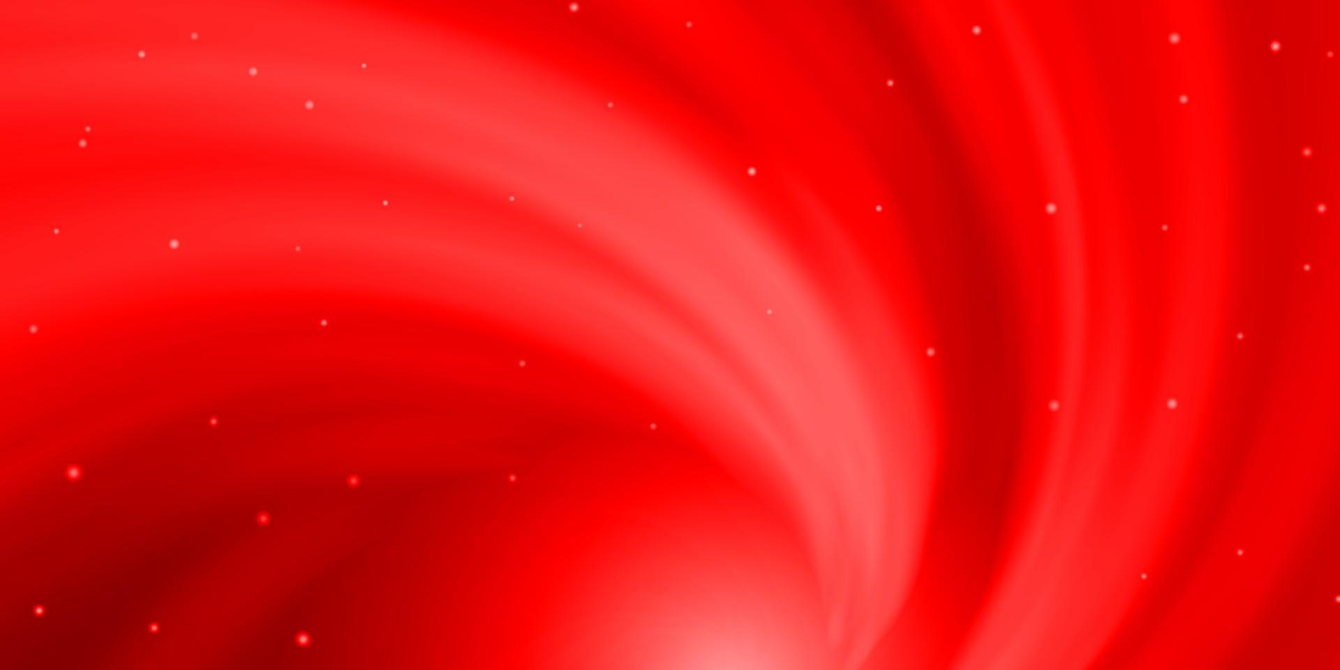 Light Red vector background with small and big stars.