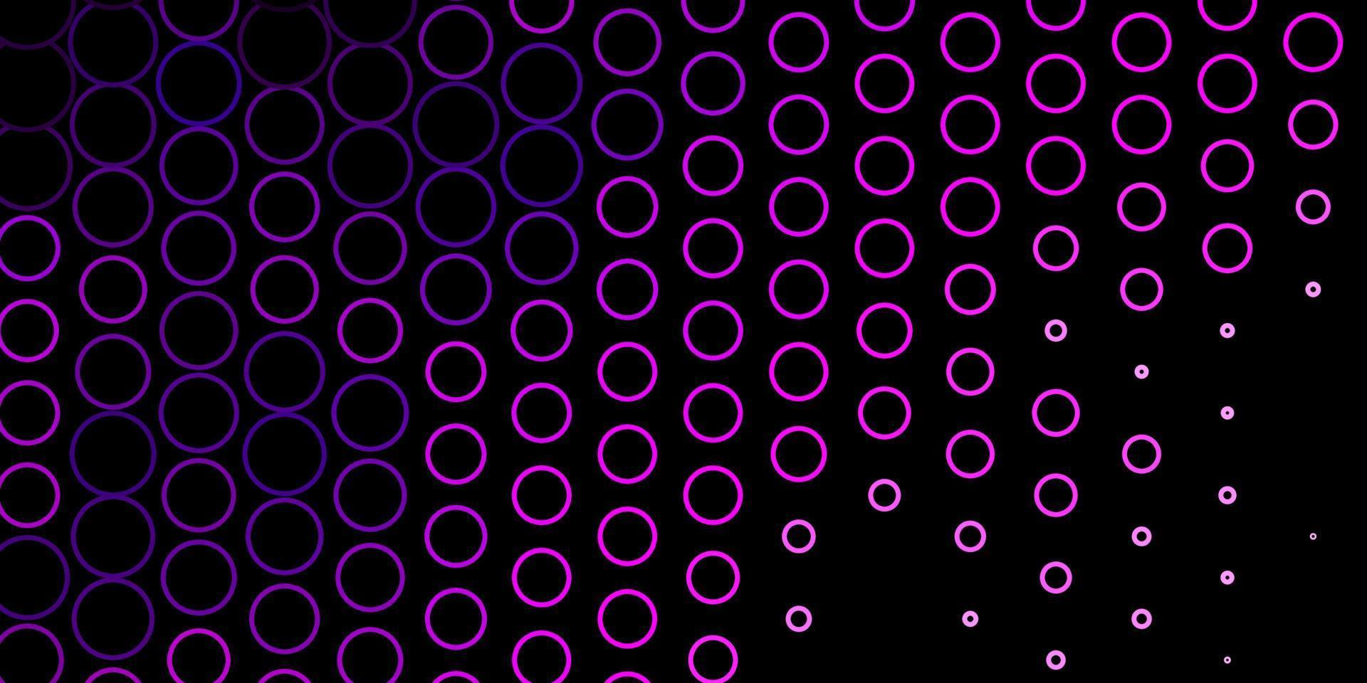patrón de vector de color rosa oscuro con círculos.