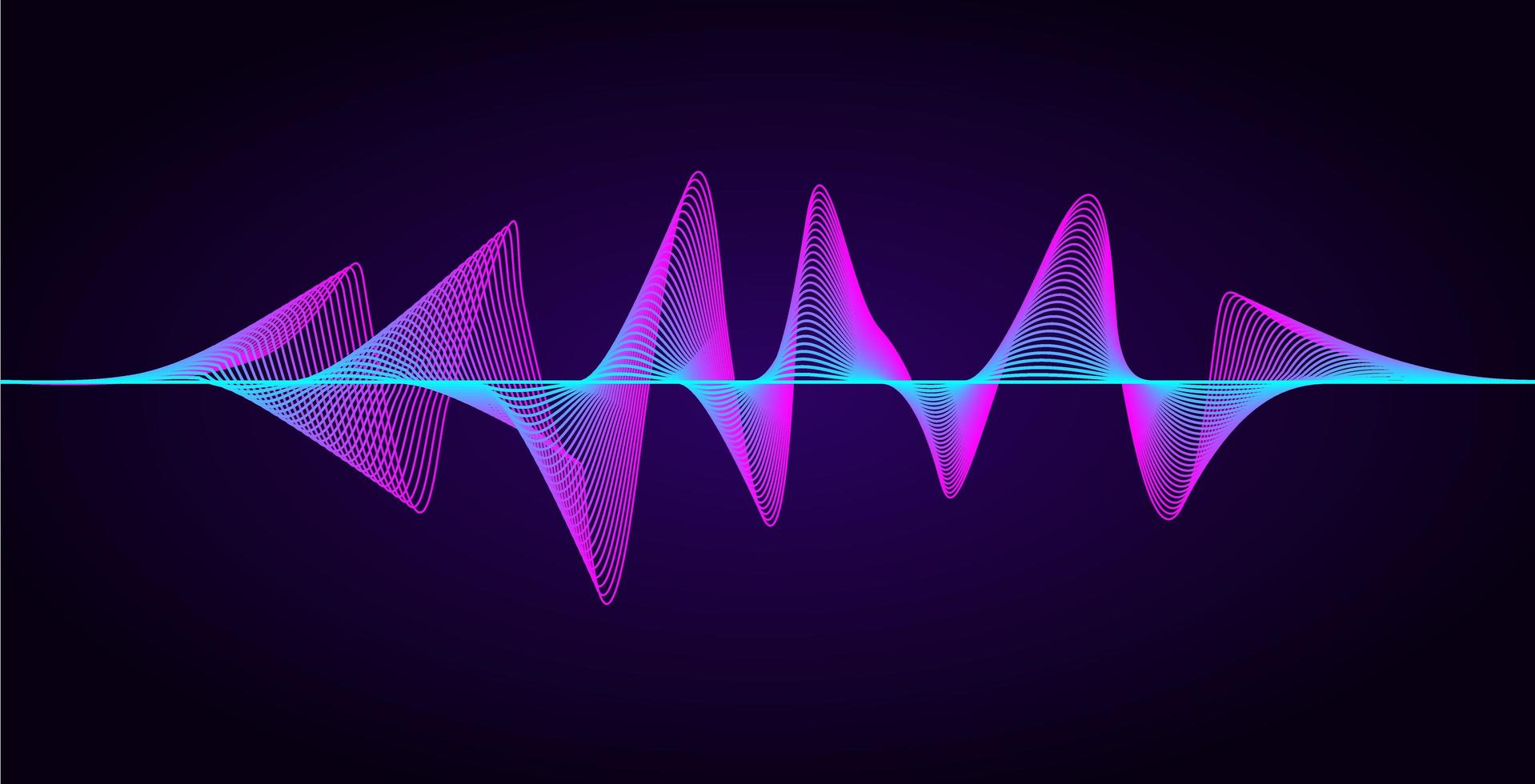 Abstract equalizer wave design. Music sound wave element. Waveform with neon color gradient. wavy line background photo