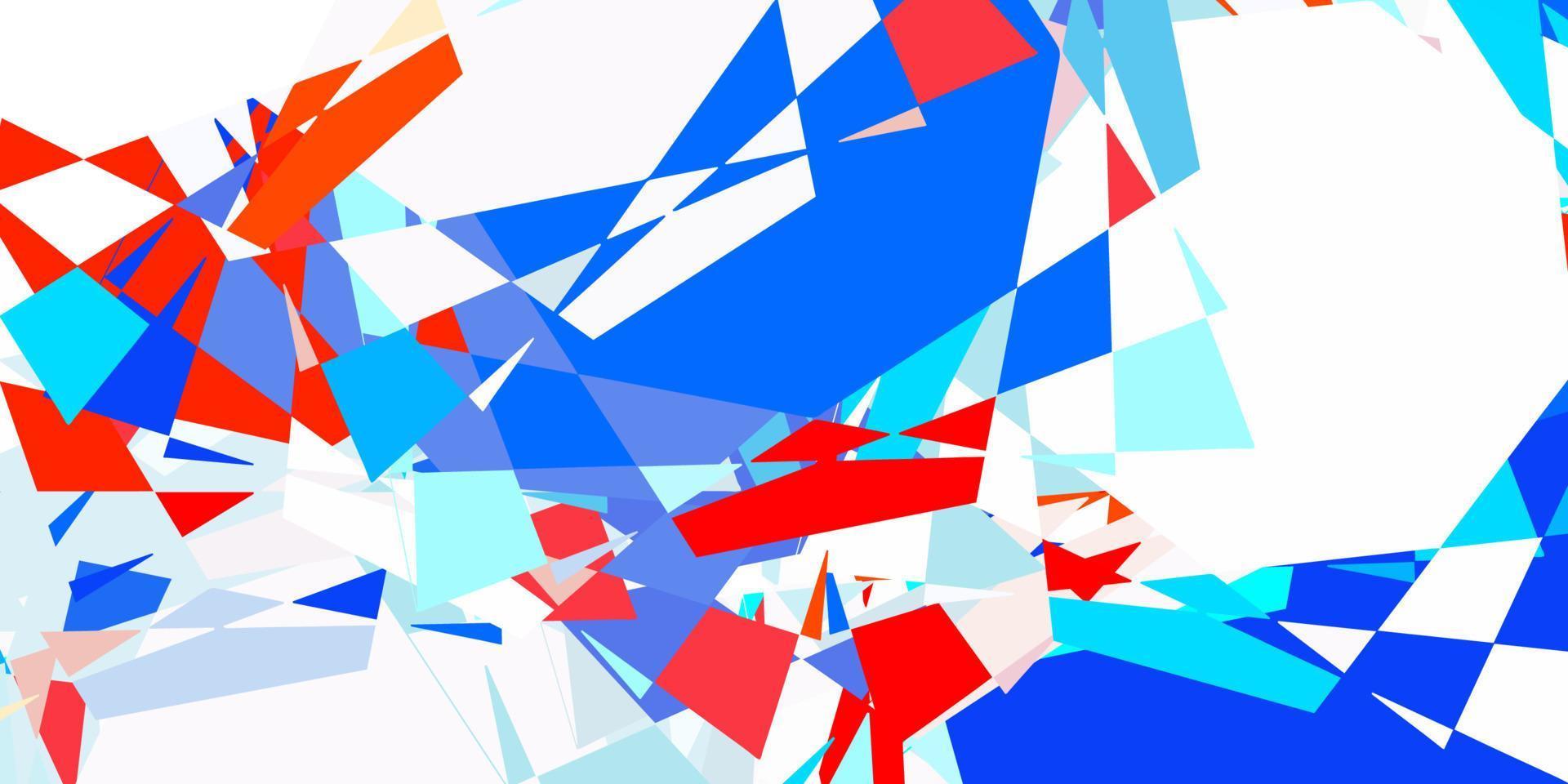 Light Blue, Red vector pattern with polygonal shapes.