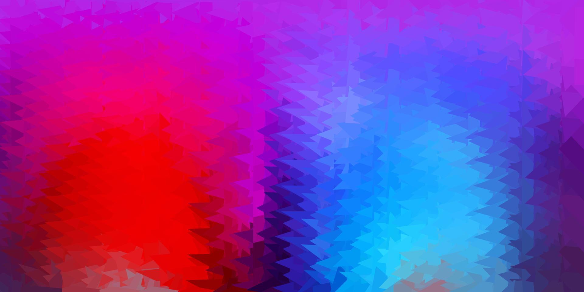 patrón poligonal de vector azul claro, rojo.