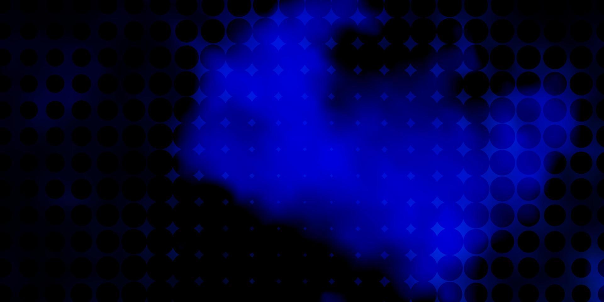 Dark BLUE vector background with spots.