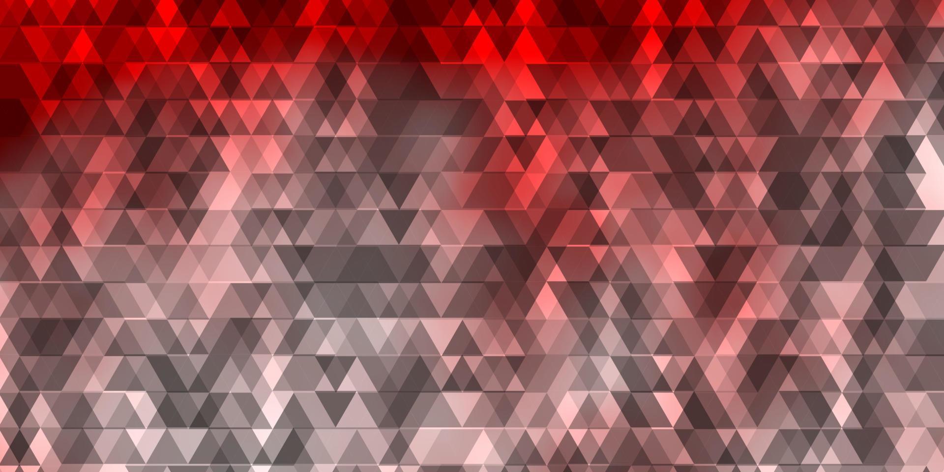 Light Red vector background with lines, triangles.