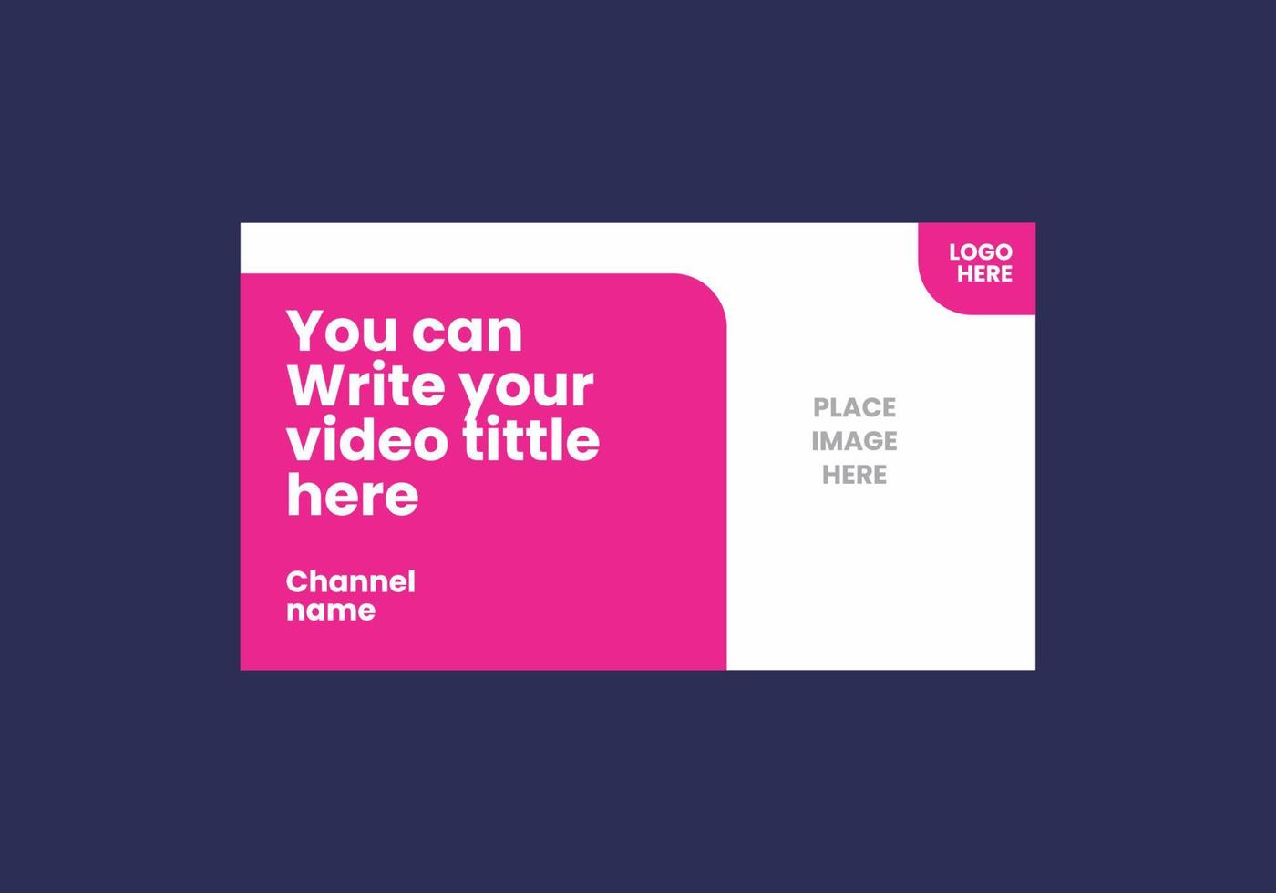 Unique and colorful video thumbnail vector