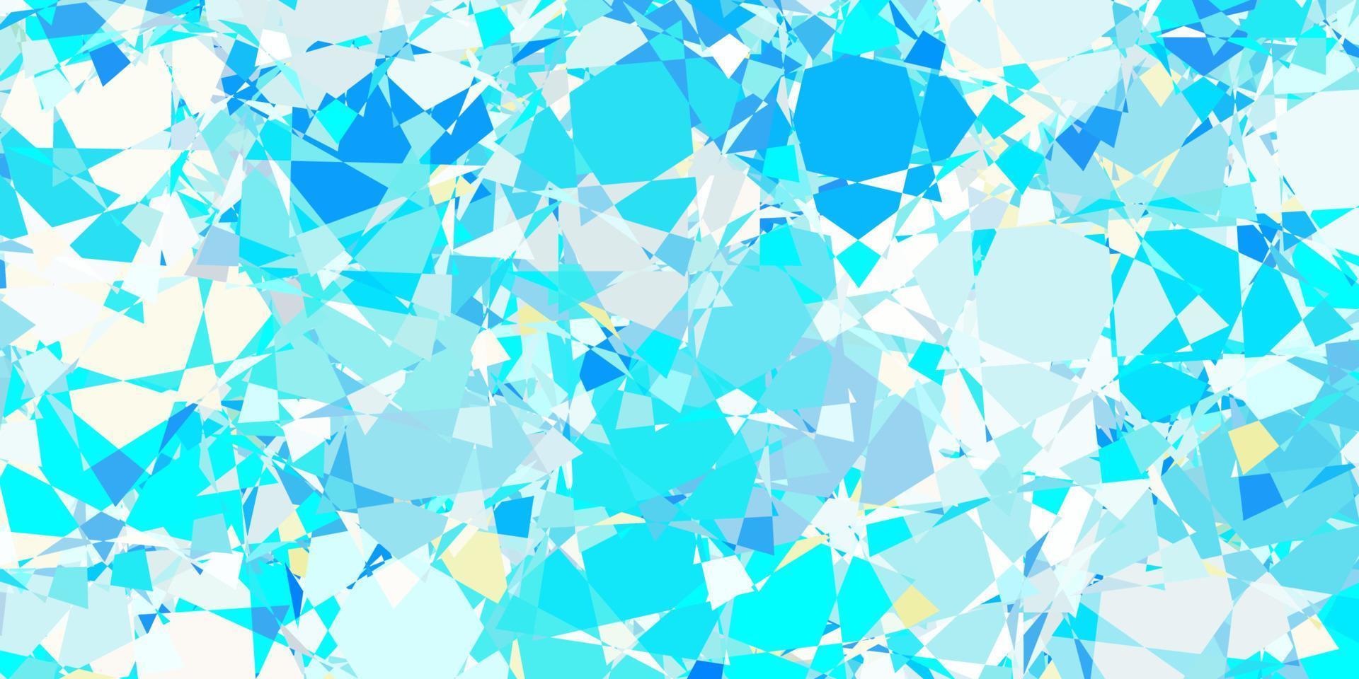 Light Blue, Yellow vector pattern with polygonal shapes.