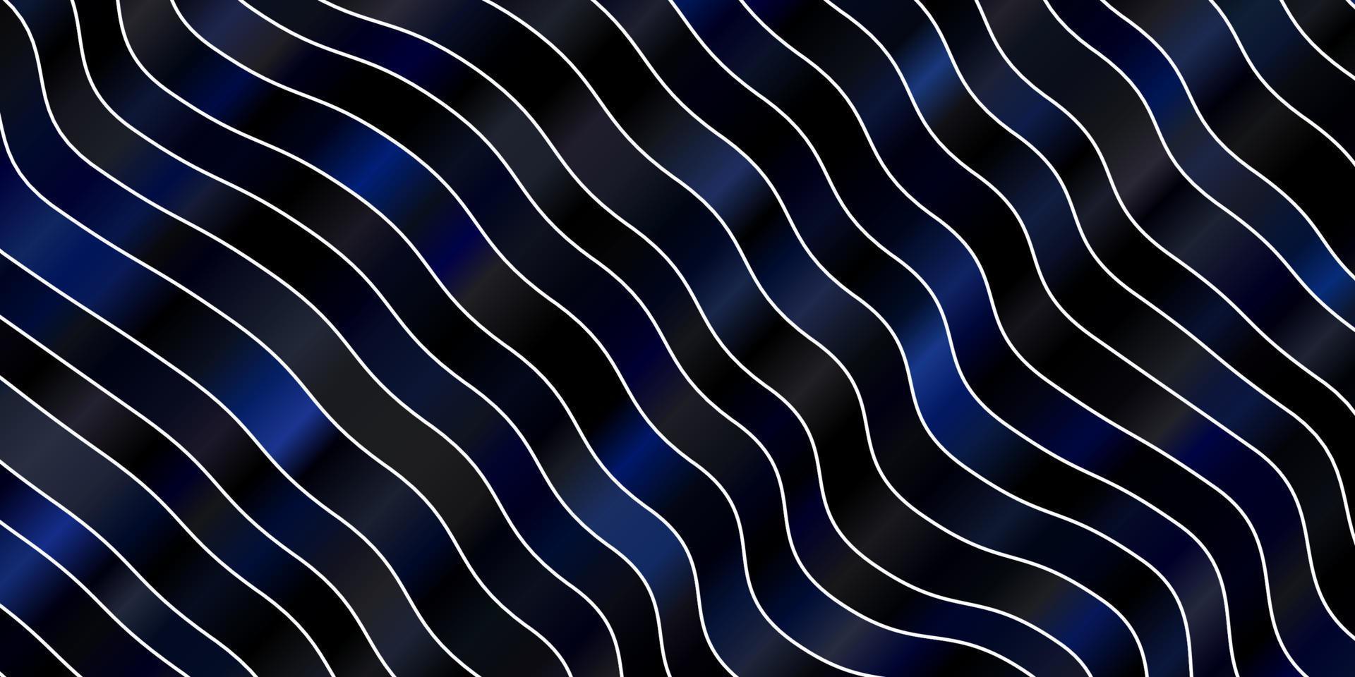 textura de vector azul oscuro con curvas.