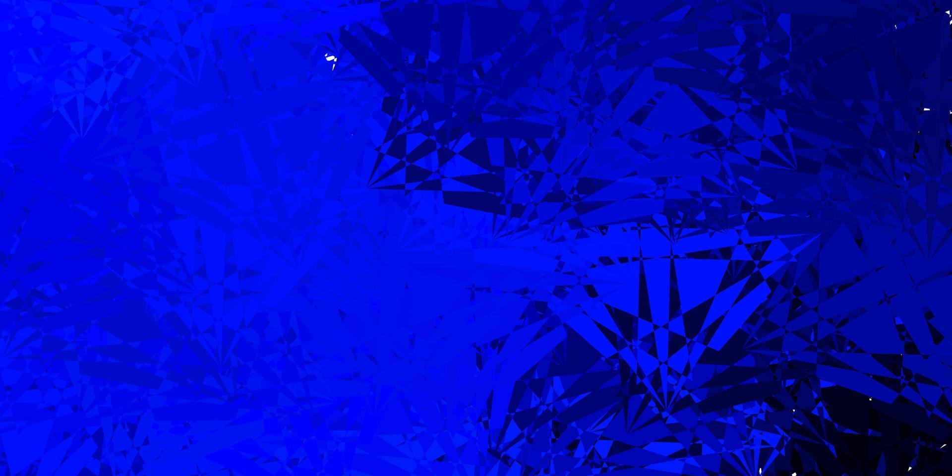 Dark BLUE vector background with polygonal forms.