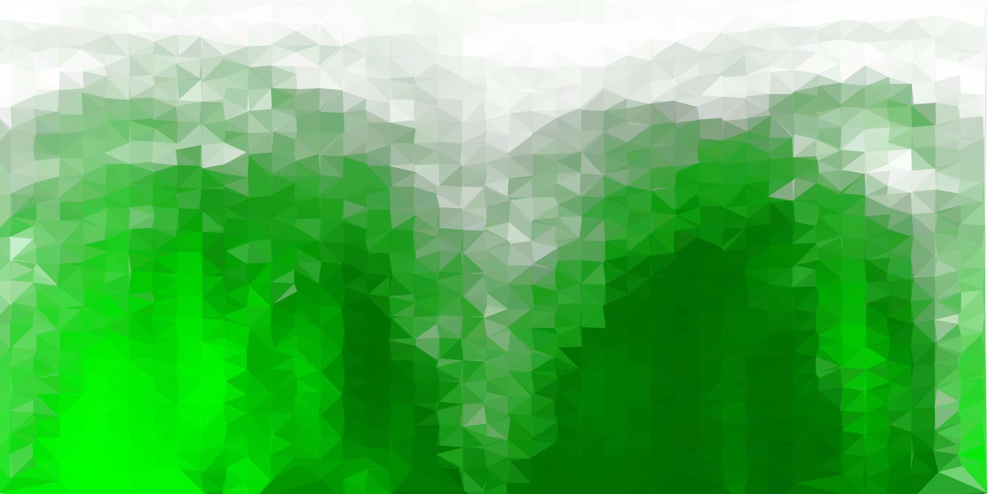 Dark green vector abstract triangle backdrop.
