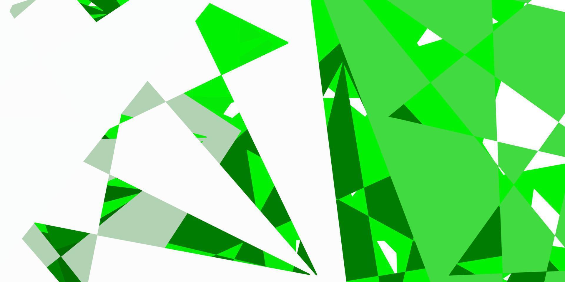 patrón de vector verde claro con formas poligonales.