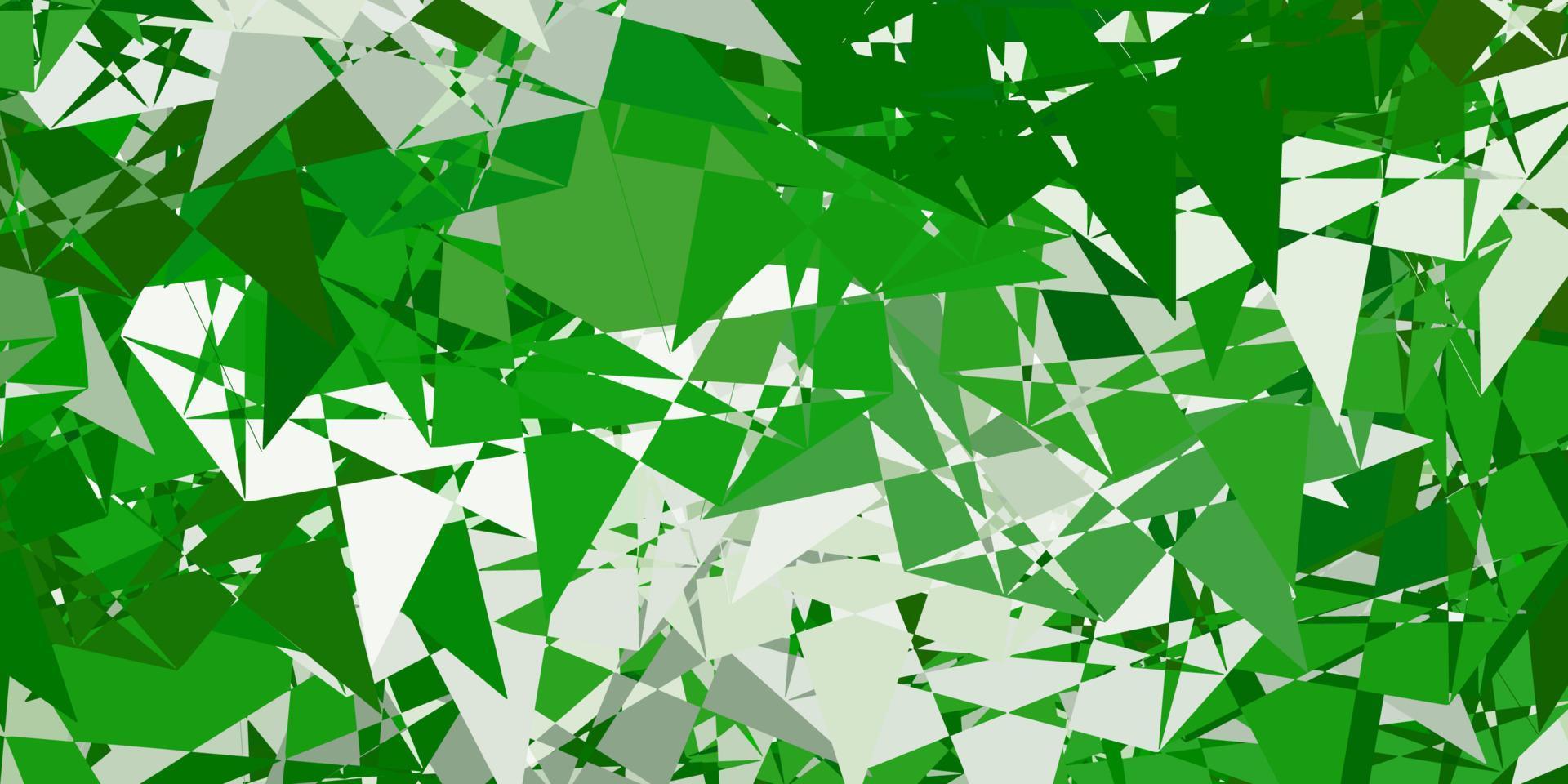 Light Green vector background with triangles.