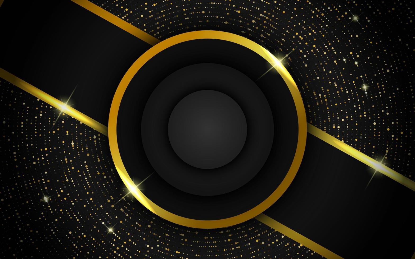 modern realistic dark background with gold line vector