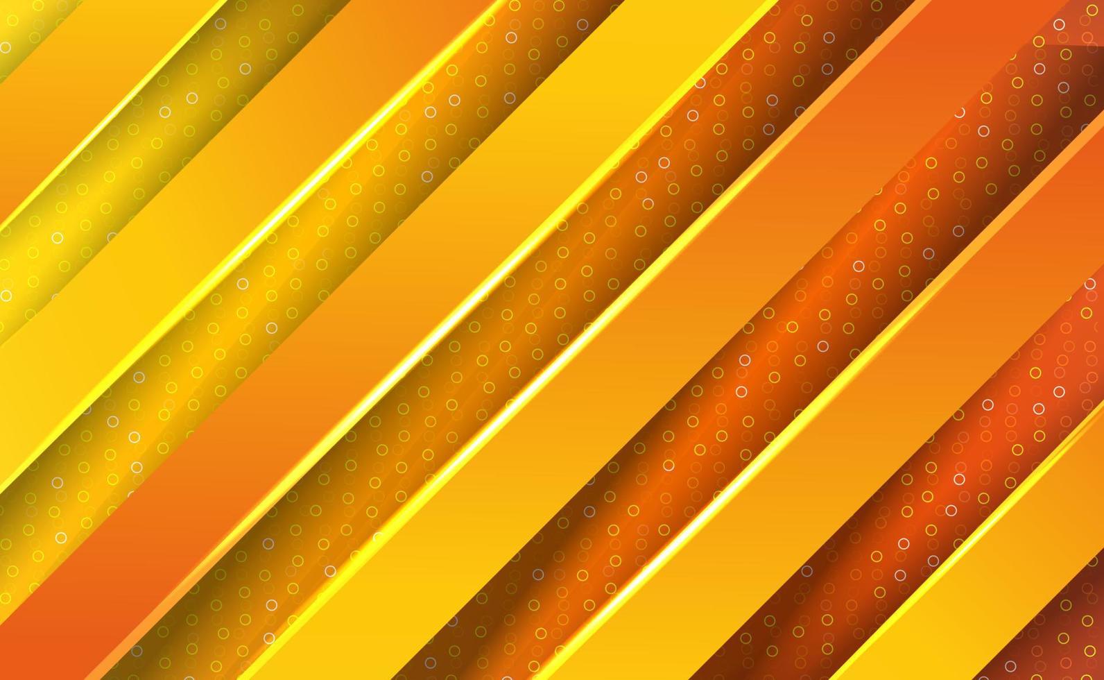 orange paper cut background. Abstract realistic layered paper cut decoration textured with golden glitter halftone pattern effects . space on for text vector