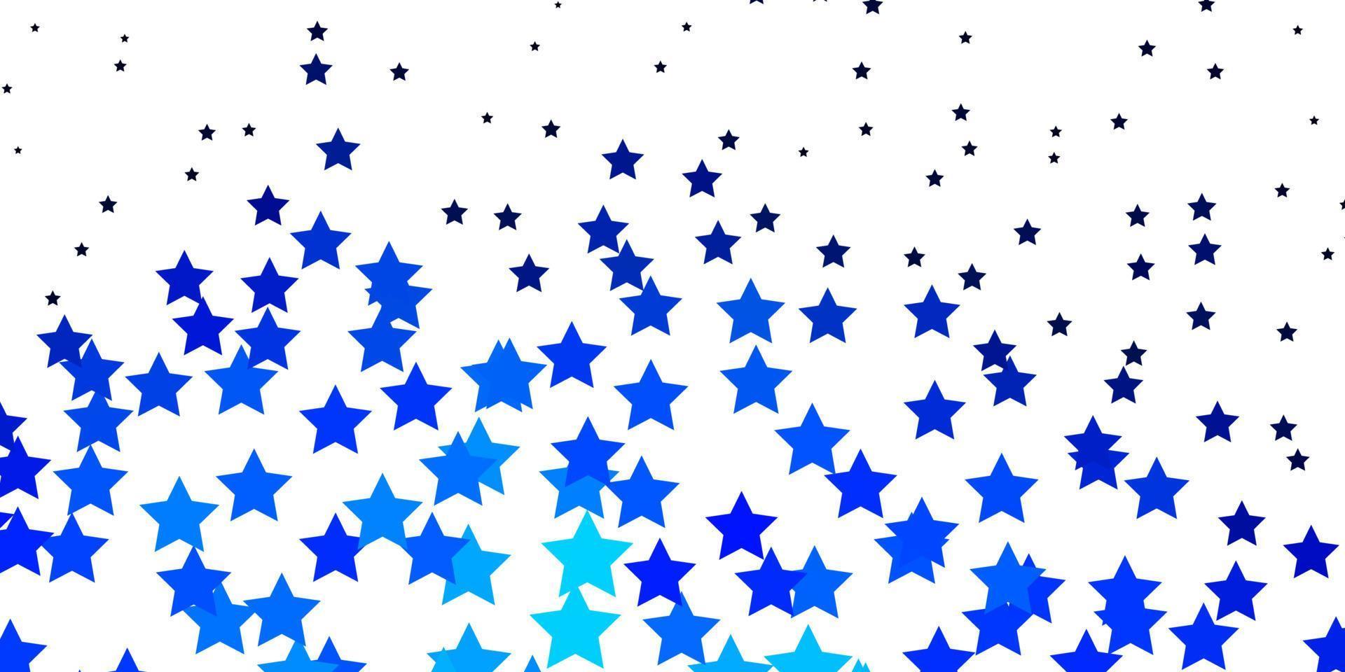 diseño de vector azul oscuro con estrellas brillantes.