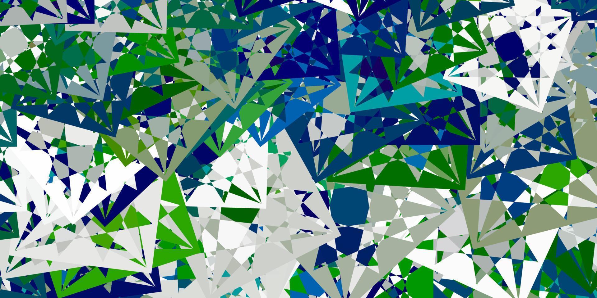 Light Green vector backdrop with triangles, lines.