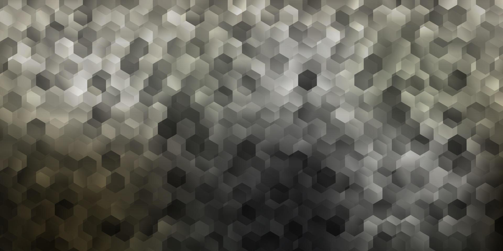 cubierta de vector gris claro con hexágonos simples.