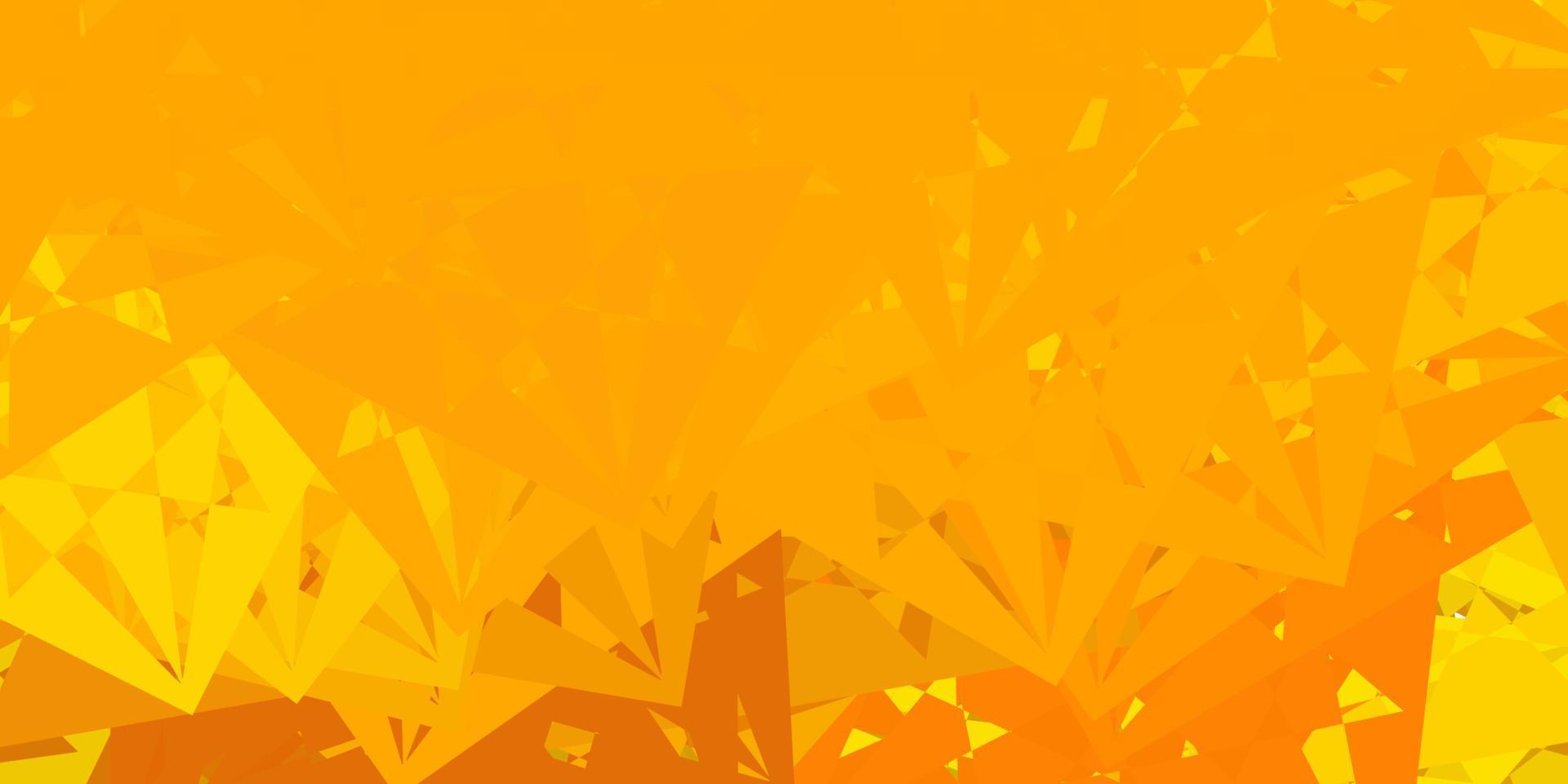 Dark Green, Yellow vector background with polygonal forms.