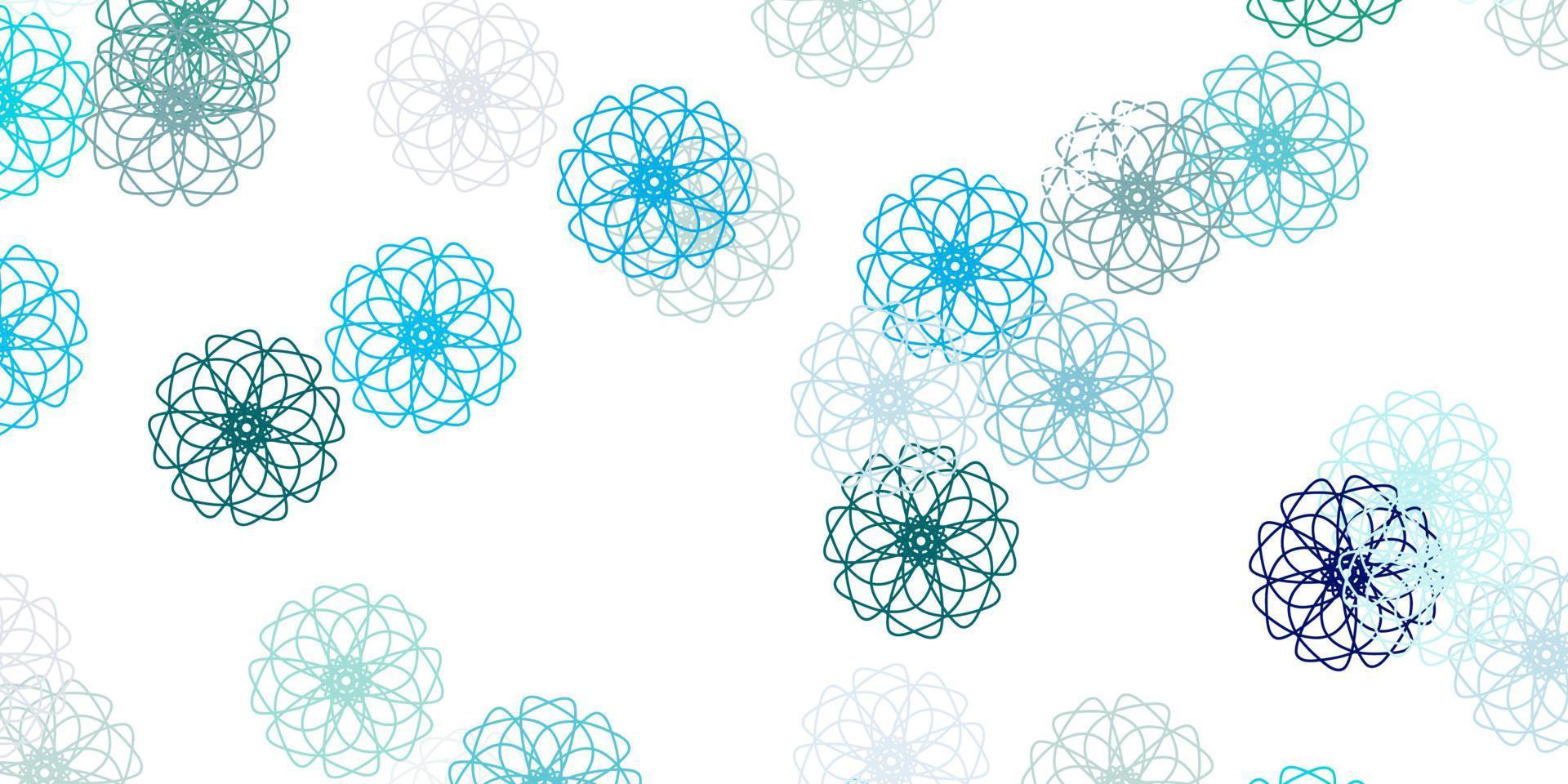 Light blue vector natural backdrop with flowers.