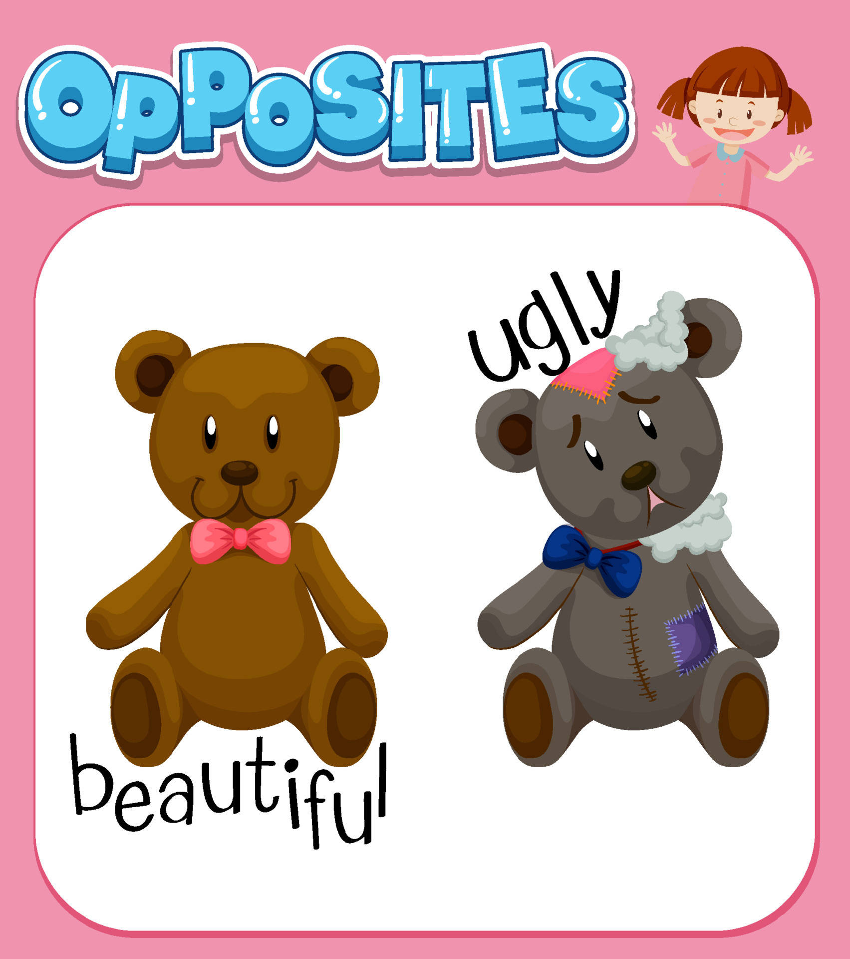 Beautiful And Ugly Clipart Image