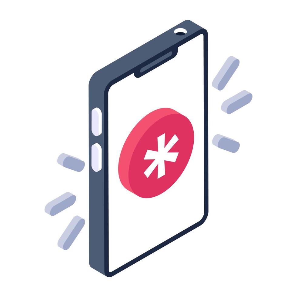 Medical app icon, vector in trendy isometric style