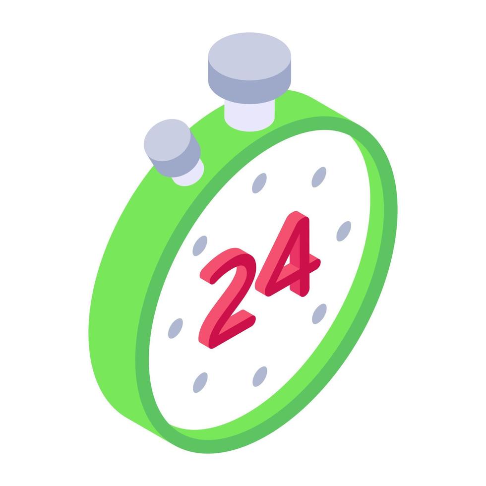 24 7 support icon in trendy style, 24hr support vector