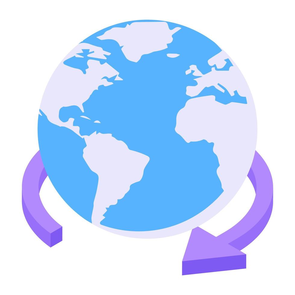 An editable icon of global services vector