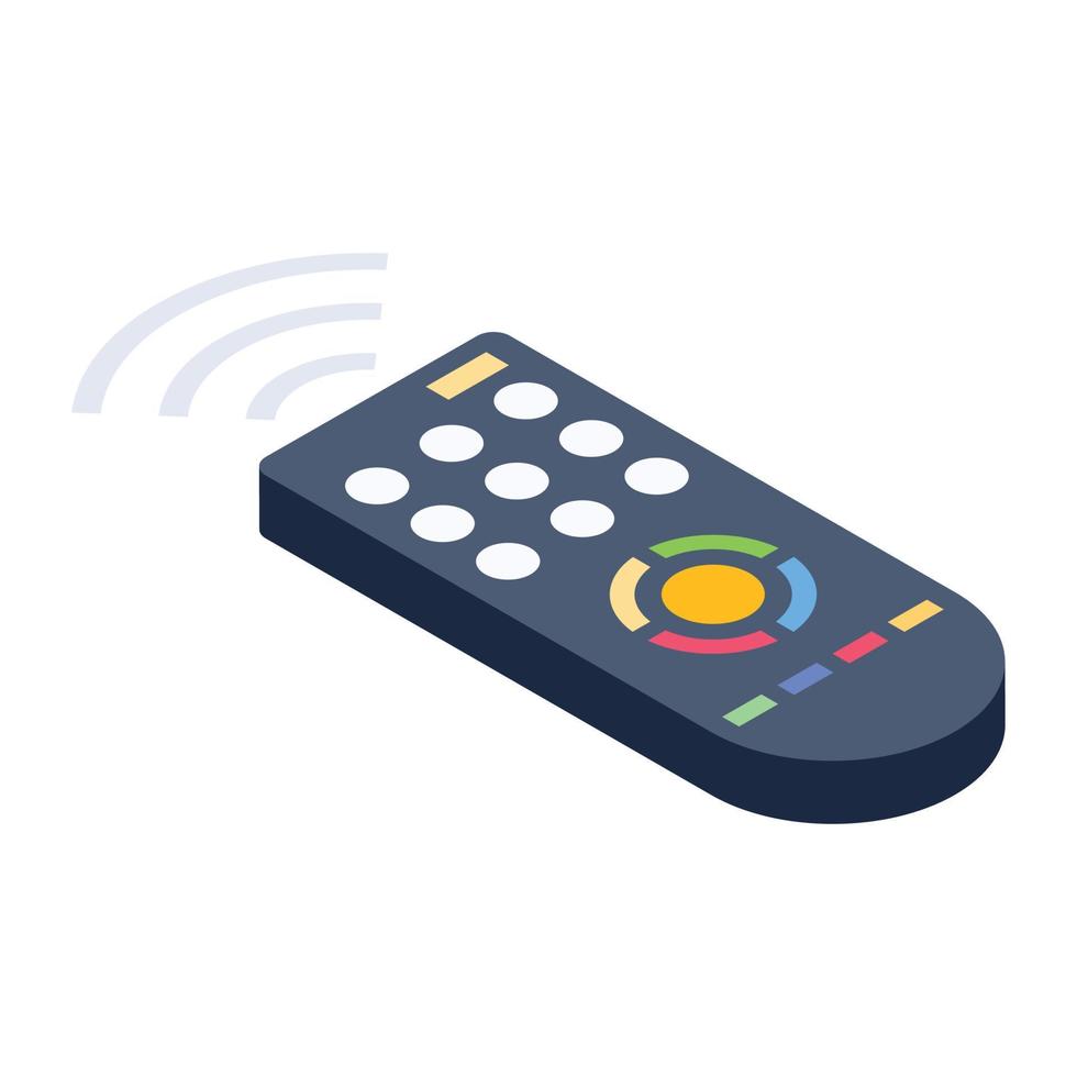 Smart controller icon in isometric design, wireless remote vector