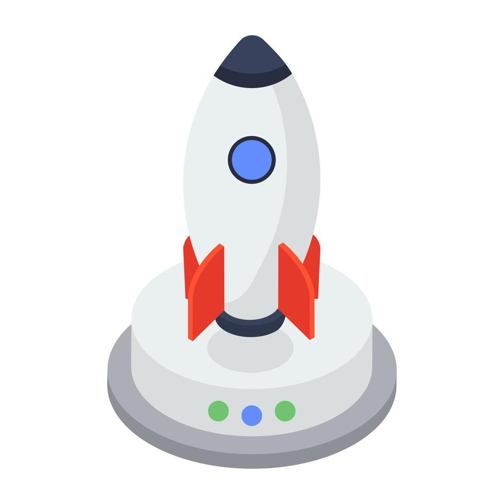A startup icon in modern isometric style vector