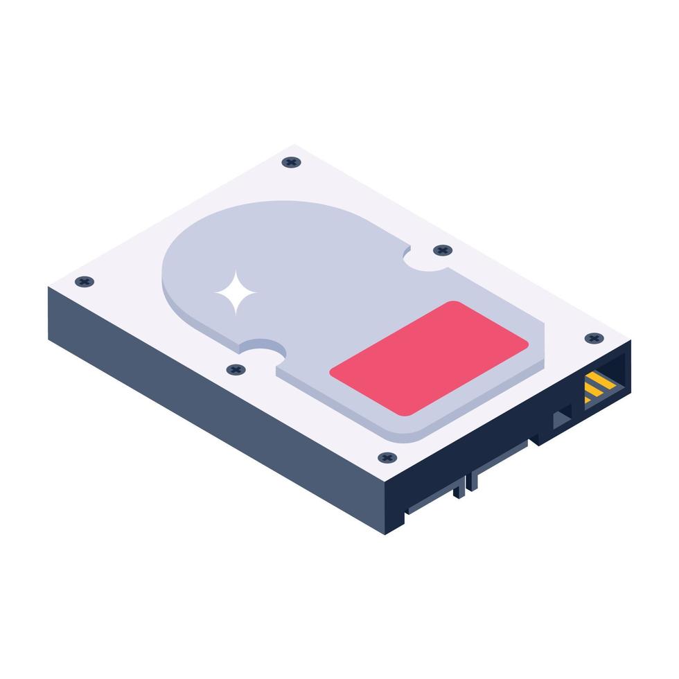 Storage drive icon, data storage device vector