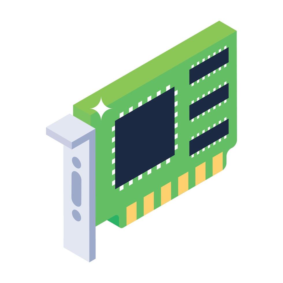 Trendy design of pci card icon vector