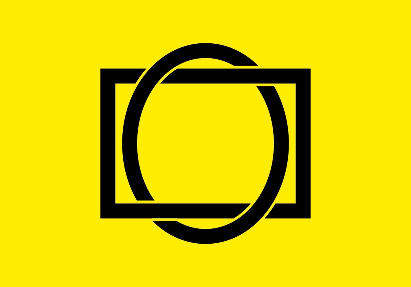 amarillo negro de forma ovalada y rectangular vector