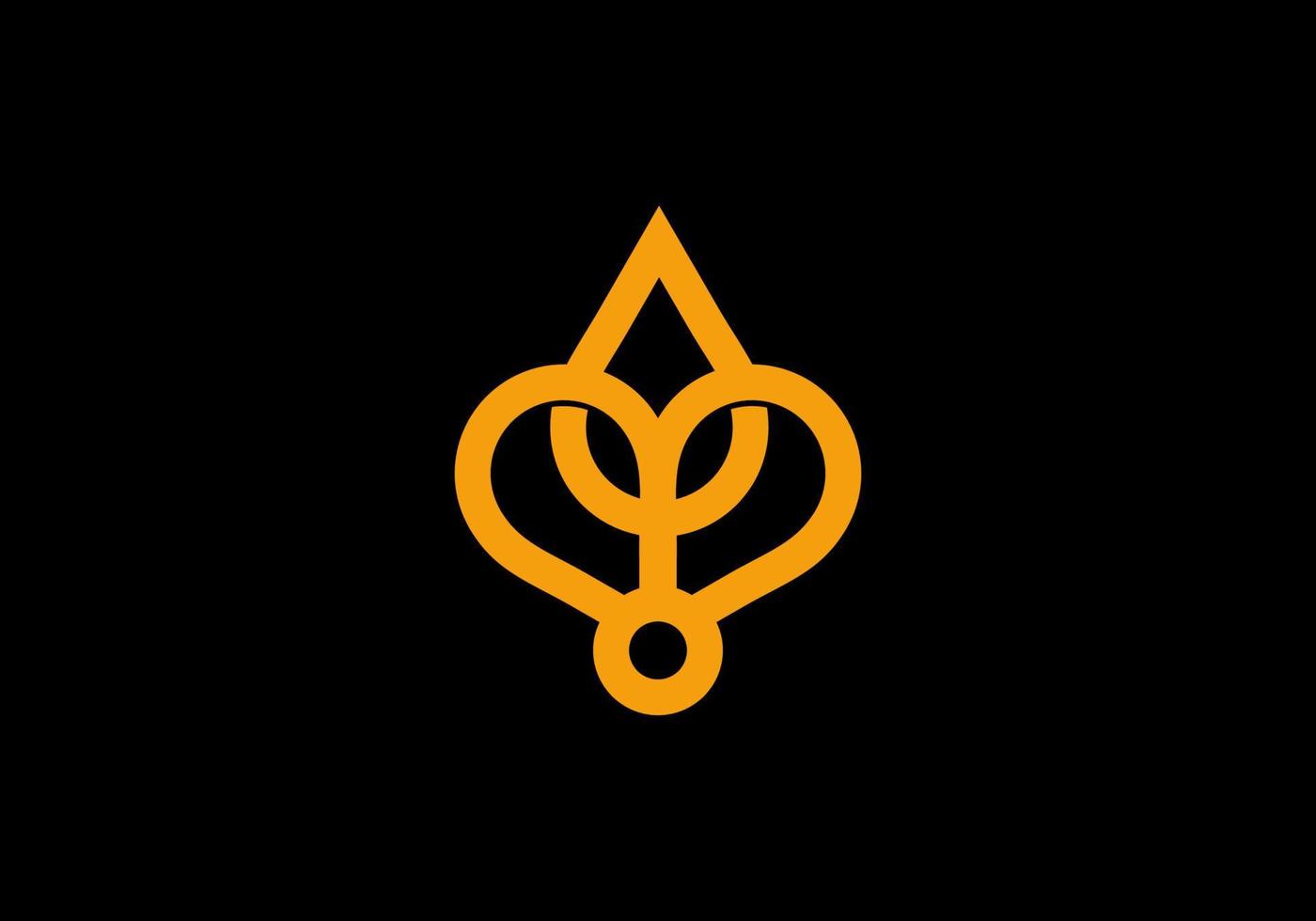 Black orange of unique leaf vector