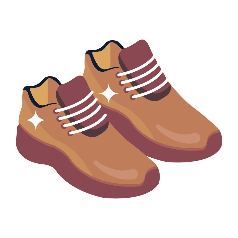 Trendy icon of shoes, editable vector