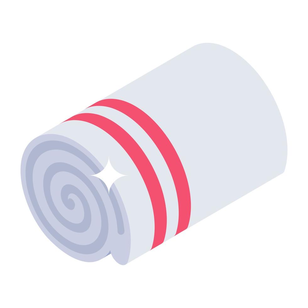 Modern isometric icon of hygiene towel cleaning towels vector