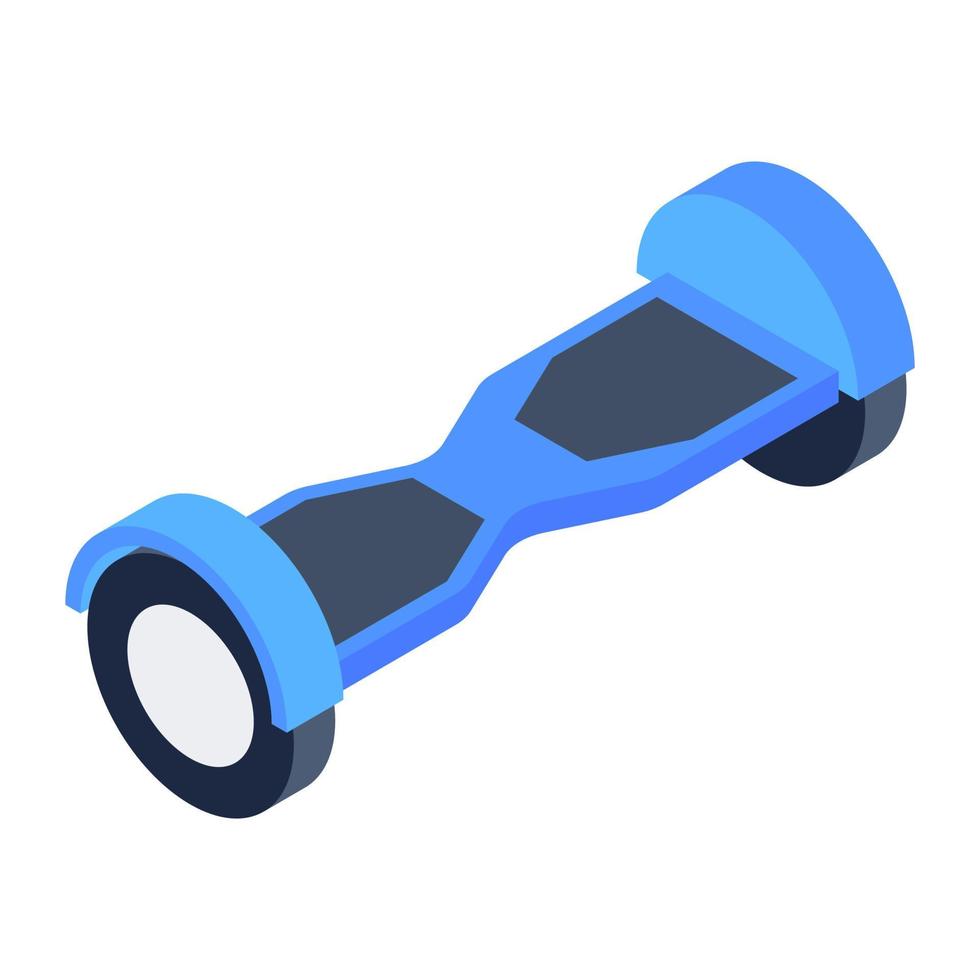 Isometric icon of balance scooter vector