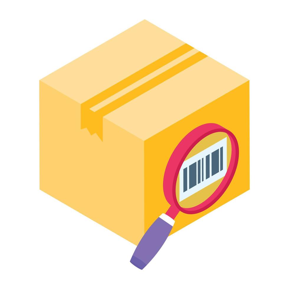Barcode scanner, isometric design icon vector