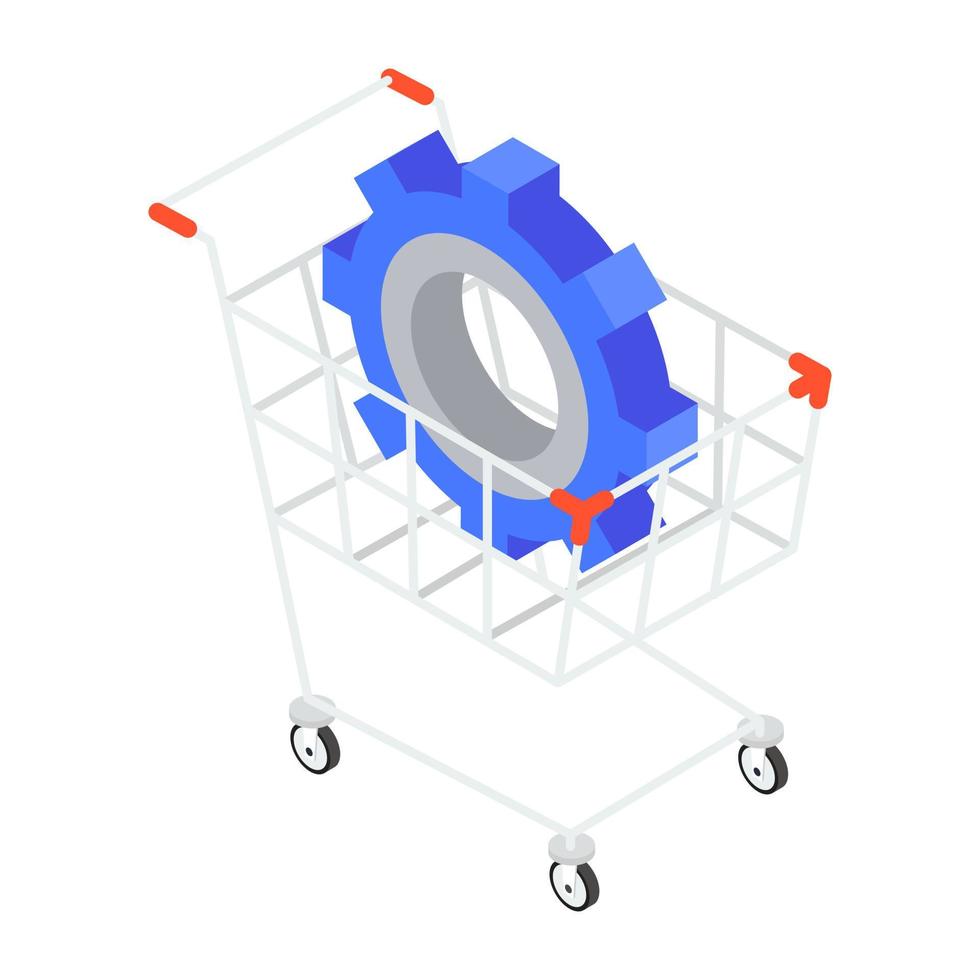 vector isométrico de soluciones de comercio electrónico