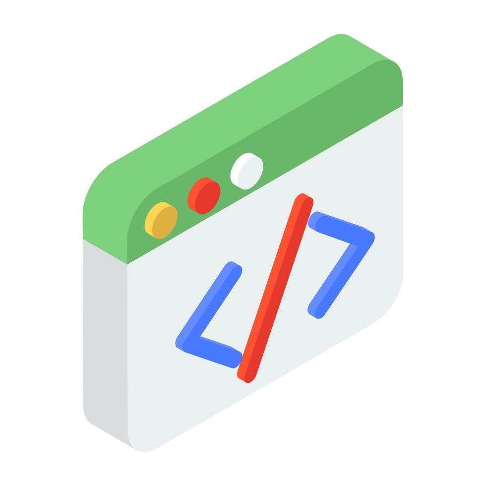 Editable modern vector of web coding