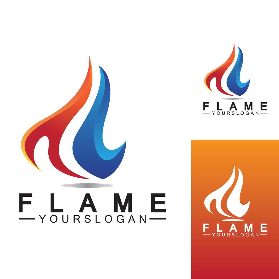 fire flame logo icon vector design template