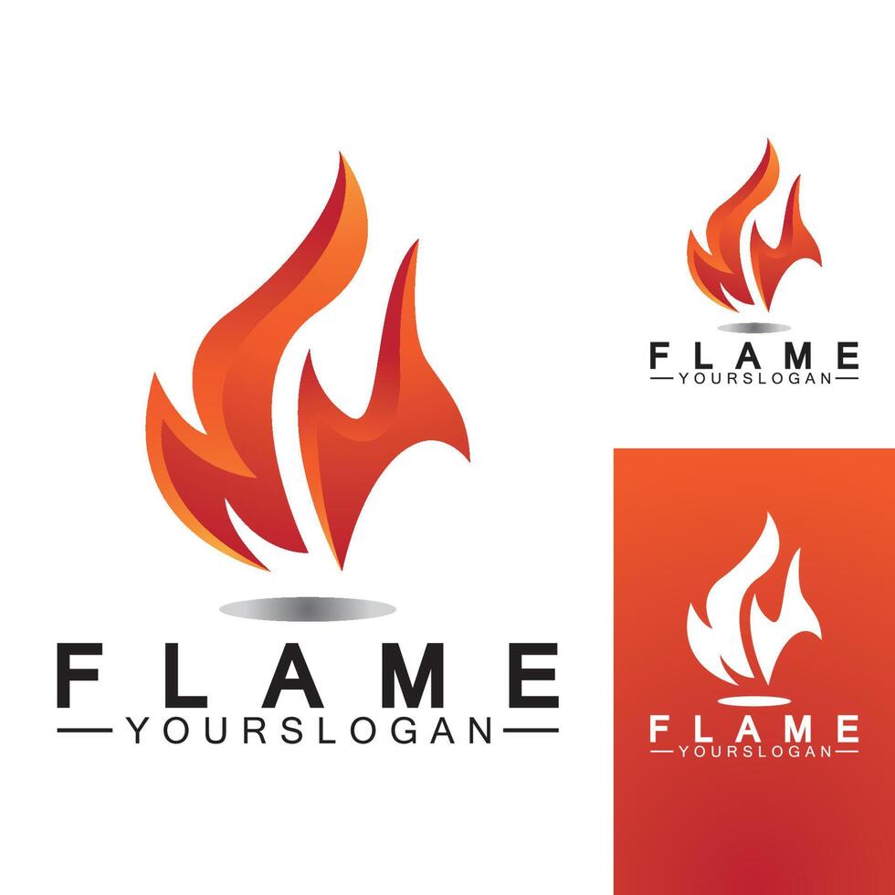 plantilla de vector de diseño de logotipo de llama de fuego