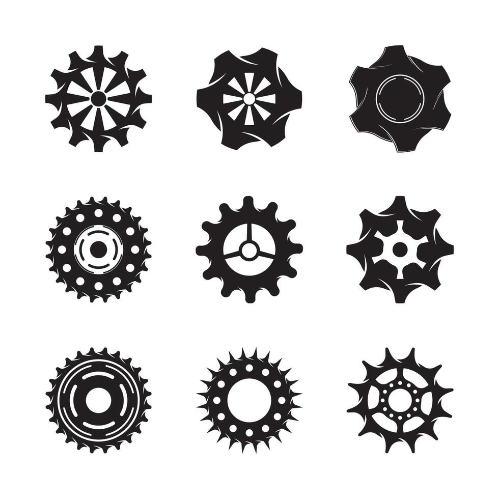 Gear icon vector set. clockwork illustration sign collection. Mechanics symbol.