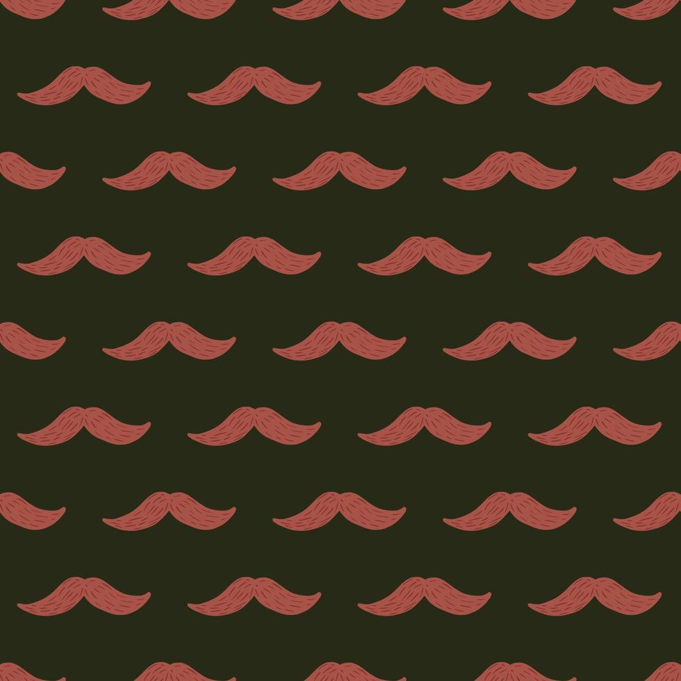 bigote de patrones sin fisuras en. barbería vintage en estilo garabato. vector