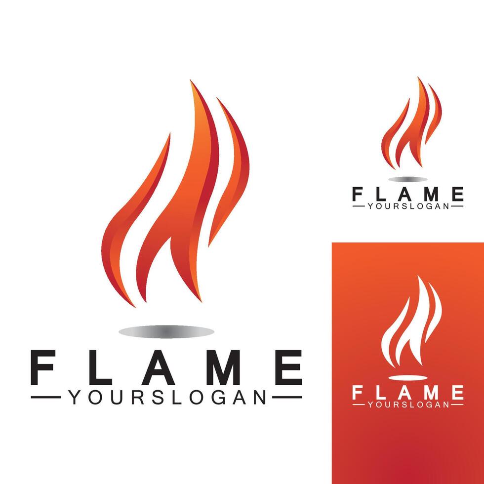 plantilla de vector de diseño de logotipo de llama de fuego