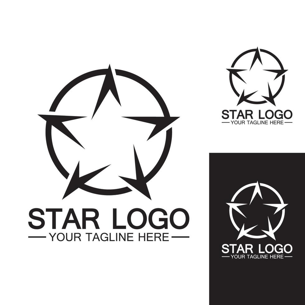 vector de diseño de ilustración de icono de vector de plantilla de logotipo de estrella