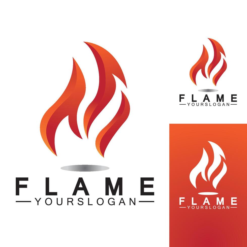 plantilla de vector de diseño de logotipo de llama de fuego