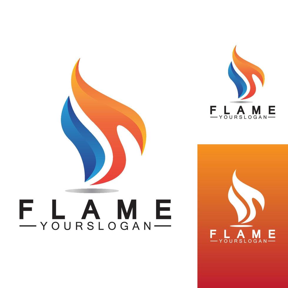 fire flame logo icon vector design template